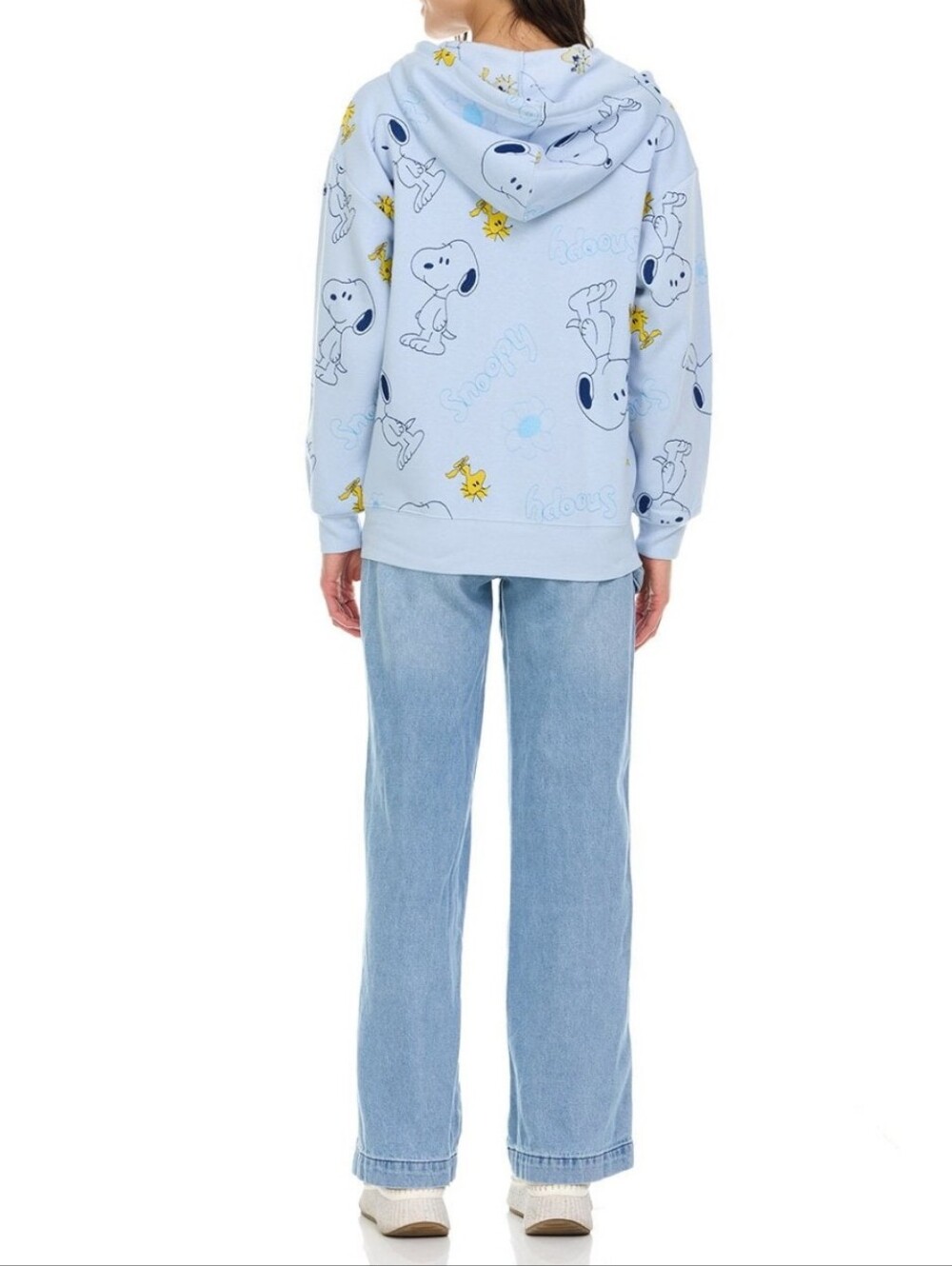 Peanuts Light Blue Snoopy & Woodstock Zip-Up Hoodie - Picture 8 of 8